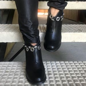 Olivia Miller Black Bohemian Boots w/ Accents